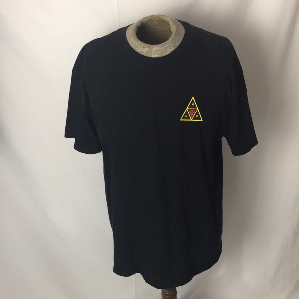 HUF skateboarder black t-shirt Sz L